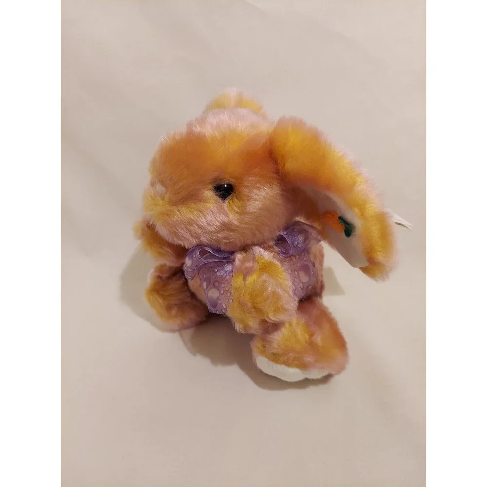 Walmart Easter Bunny Rabbit Carrot Ear 1990's Stuffed Animal Plush Vintage NEW - Picture 2 of 10